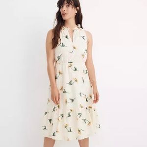 Madewell Eyelet Tiered Dress in Sunflower Scatter